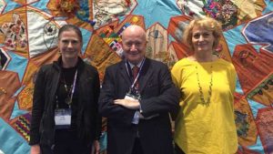 The panelist at the Parliament of the World’s Religions: Holly Folk, Massimo Introvigne and Rosita Šorytė.