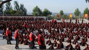 Students at a Shaolin martial arts school