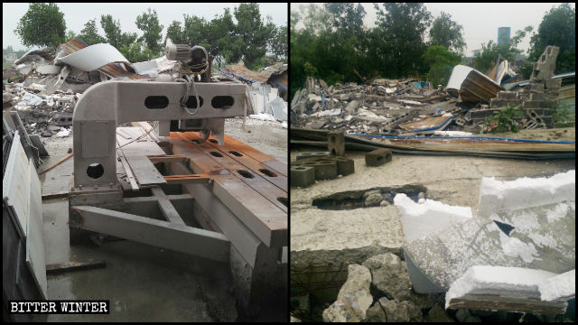 Buildings of 13 private enterprises along National Highway 106 were forcibly demolished in Hubei Province’s Chongyang county.