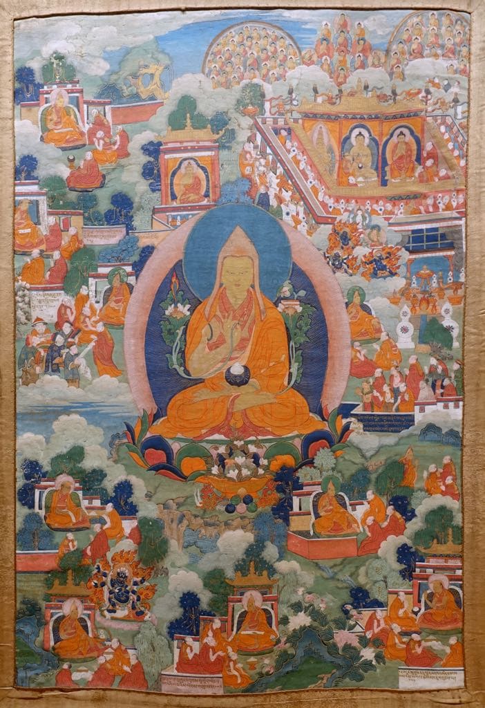 A thangka depicting Lama Tsongkhapa.