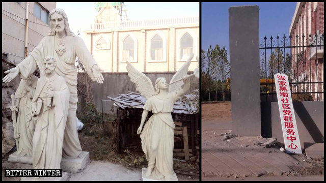 All statues have been removed from the church