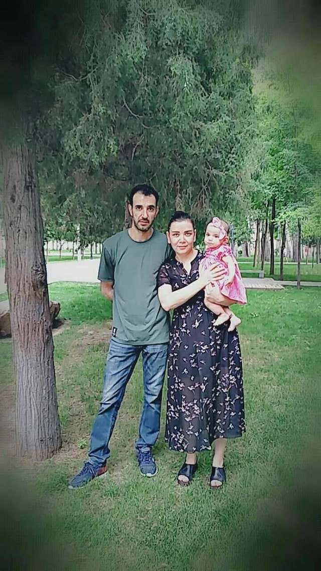 Doğan Erdoğan with wife and children in happier times