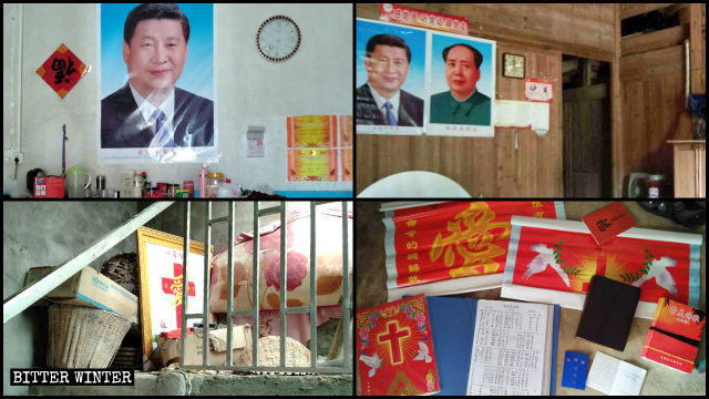 Xi Jinping and Mao Zedong images replaced religious symbols in the homes of impoverished Christians in Jiangxi’s Jiujiang and Nanchang cities.