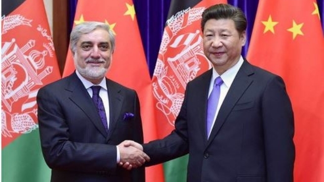 Xi Jinping with Afghanistan’s Chief Executive Officer, Abdullah Abdullah. Source: PRC Ministry of Foreign Affairs.