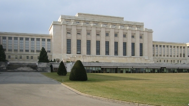 Palais des Nations in Geneva, where the UN Human Rights Council meets.