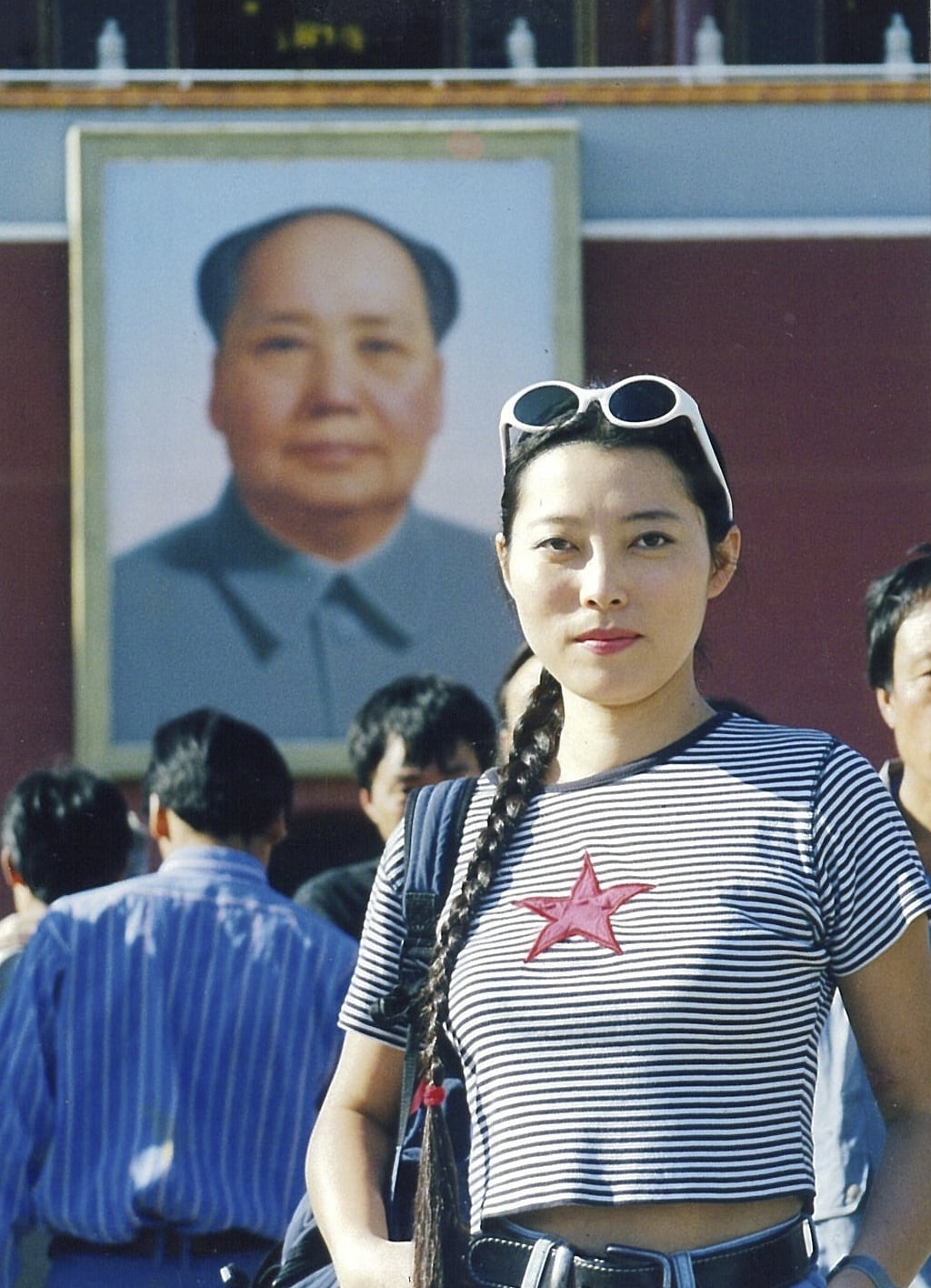 Rose and Mao, Tiananmen Square, Beijing, May, 1999. Near the10th anniversary of Tiananmen.