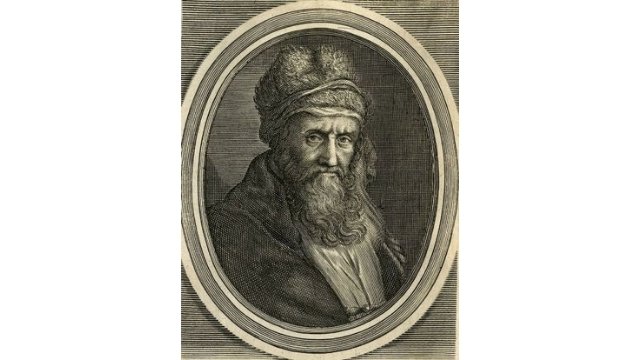 Diogenes Laërtius in a 17th century engraving.