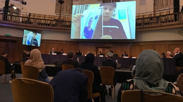Khalmat Rozakhon giving evidence of his brother’s torture in detention.