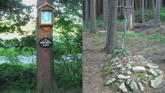 Memorial on the place where Anežka’s body was found.