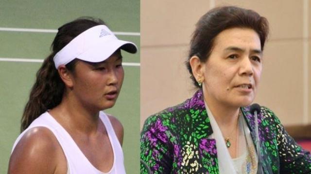 Image: Peng Shuai, left (credits) and Gulnar Obul, right (from Twitter).