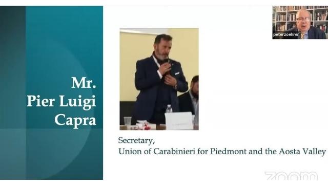 Pier Luigi Capra at the webinar, talking about participation and citizenship.