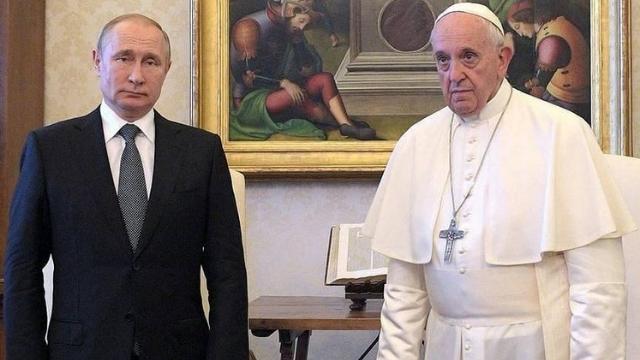 Putin and Pope Francis. Source: Office of the President of Russia.