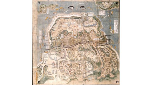 Map of the Shimabara battle. 
