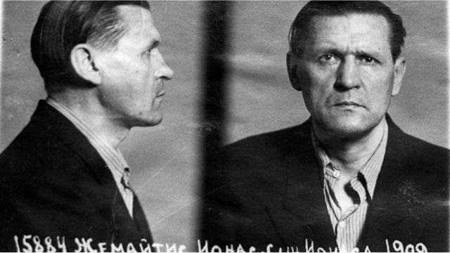 KGB photos of Jonas Žemaitis, taken in Moscow in 1953 after his arrest. 