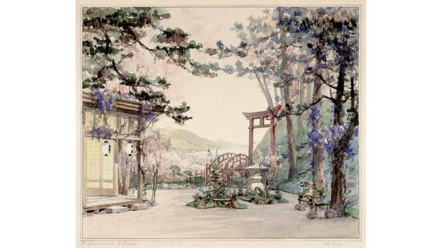 An “orientalist” set for a 1906 performance of “Madama Butterfly.” 
