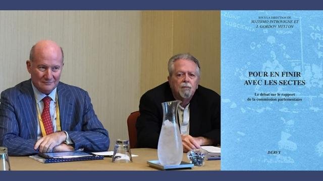 Massimo Introvigne (left) and J. Gordon Melton (right) entered the debate in 1996 with the book “Pour en finir avec les sectes.”