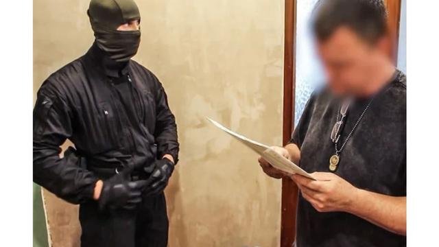 The arrest of Pastor Moskvitin of the New Creation Church. From a FSB video via Telegram.