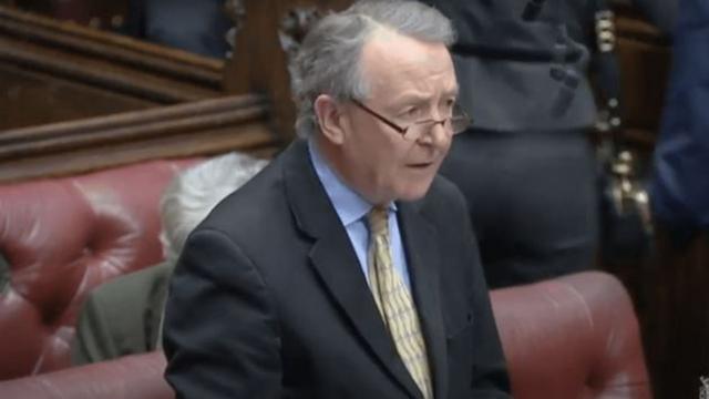 Lord Alton addressing the House of Lords with his new bill. Courtesy of Lord David Alton.