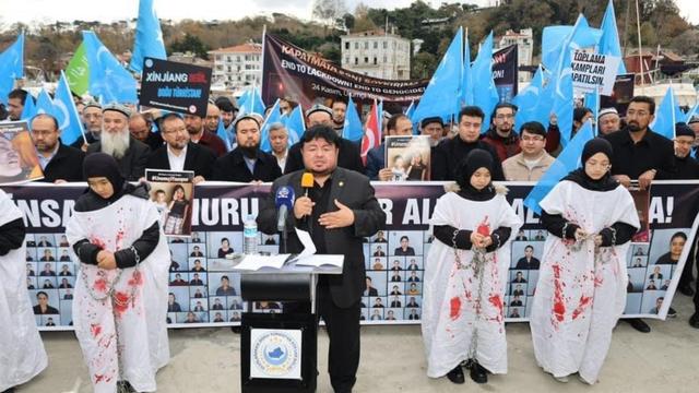 Uyghur protests in Istanbul.