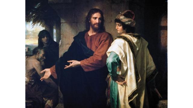 Heinrich Hofmann (1824–1911), “Jesus and the Young Rich Man” (1889). Credits.