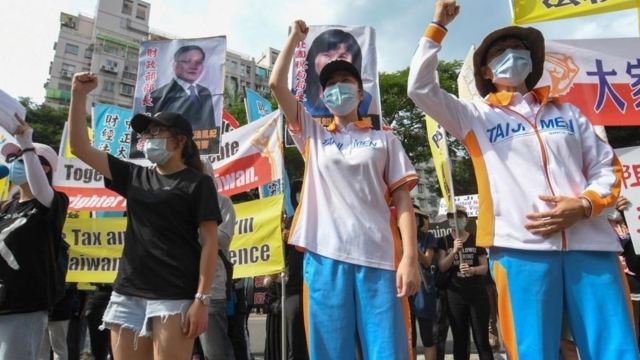 Tai Ji Men protests in Taipei
