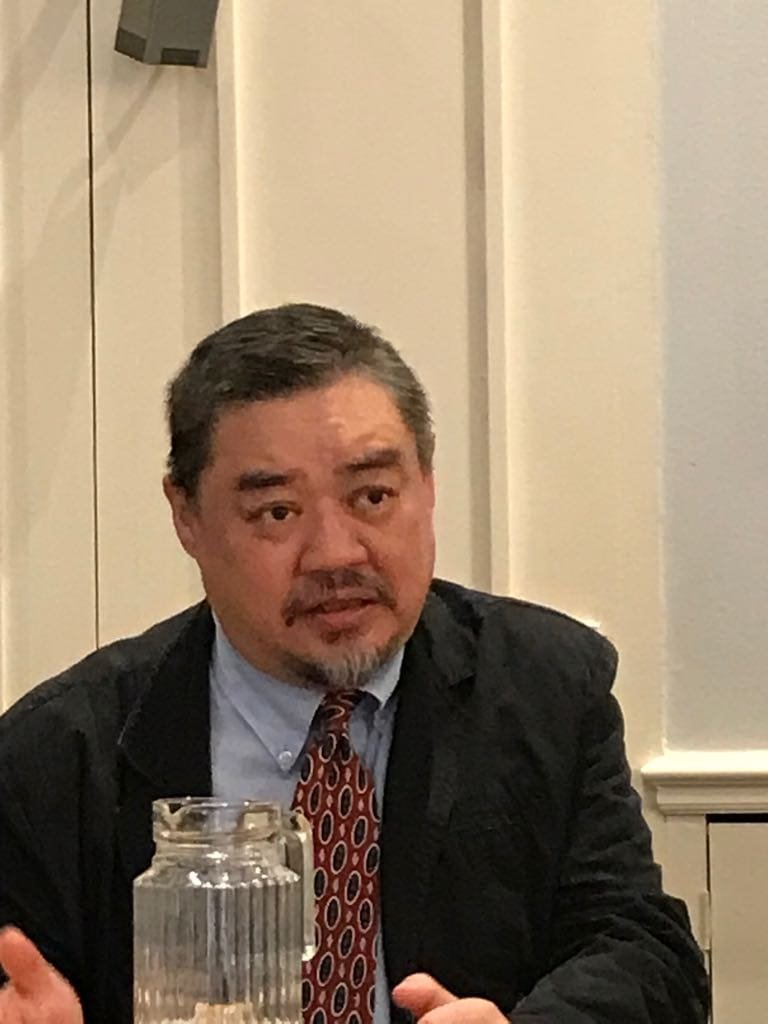 Uyghur Örkesh Davlet, a former leader of the Tiananmen student movement in 1989 and now Executive Deputy General Secretary of the Taiwan Parliamentary Human Rights Commission.