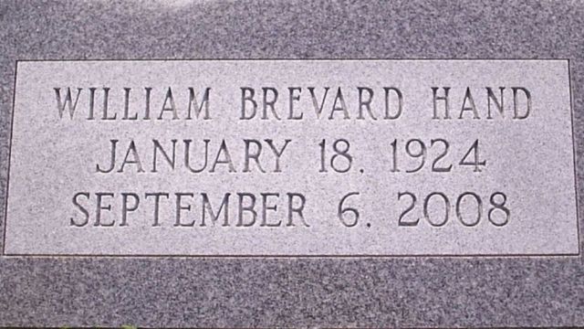 The grave of Judge William Brevard Hand at Pine Crest Cemetery, Mobile, Alabama. From Twitter.