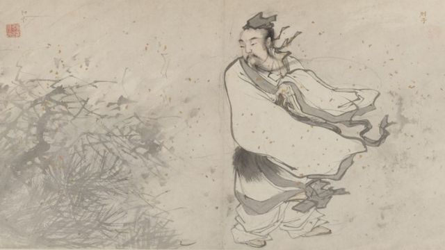 An idealized portrait of Lieh-Tzu by painter Zhang Lu (1464–1538). Credits.