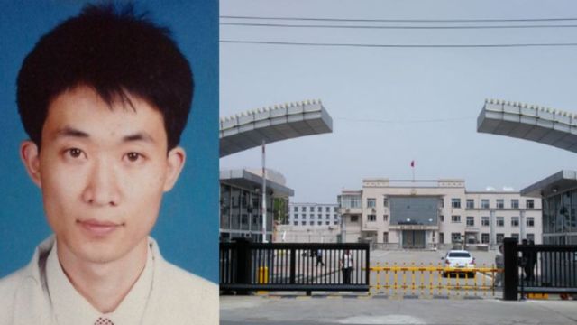 Li Lizhuang (left, from X) and Harbin’s Hulan Prison, where he is currently detained and tortured (from Weibo).