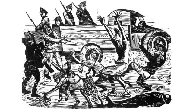 Taiwan had its years of dramatic intolerance, as depicted by Jun Li (Huang Rong-Can, 1916–1952) in his “The Horrifying Inspection,” alluding to the 228 Incident of 1947 and the White Terror (credits).