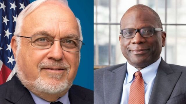 Rabbi Abraham Cooper (left) and Frederick A. Davie (right), Chair and Vice Chair of USCIRF. Source: USCIRF.