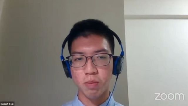 Robert Tsai at the webinar.