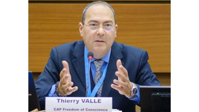 Thierry Valle, Presidente de CAP-LC, acreditada por el ECOSOC de las Naciones Unidas, una de las organizaciones que firmaron la carta de las doce ONGs expresando su preocupación. CAP-LC también llevó el caso EYBA a las Naciones Unidas.