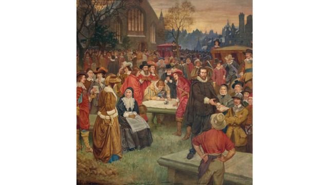 William Brassey Hole (1846–1917), “The Signing of the National Covenant.” Credits.