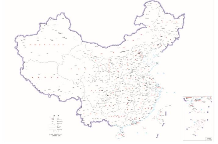 争われた2023年の「中国標準地図」。微博より。