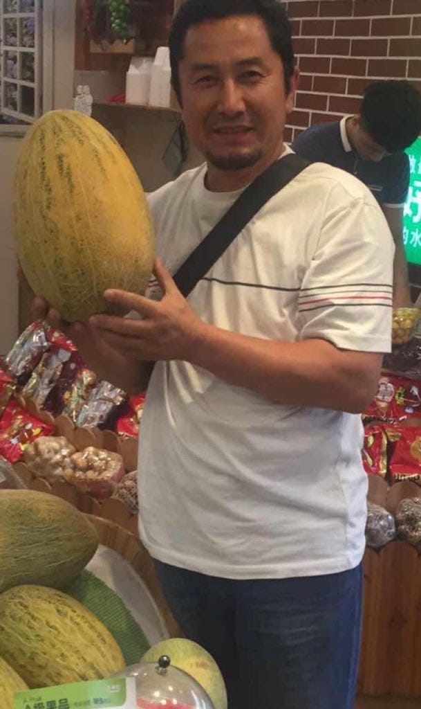 Yalkun Uluyol’s father, Memet Yaqup, in happier times, holding a honey melon from his hometown Qumul in 2013. All photos except #1 courtesy of Yalkun Uluyol.