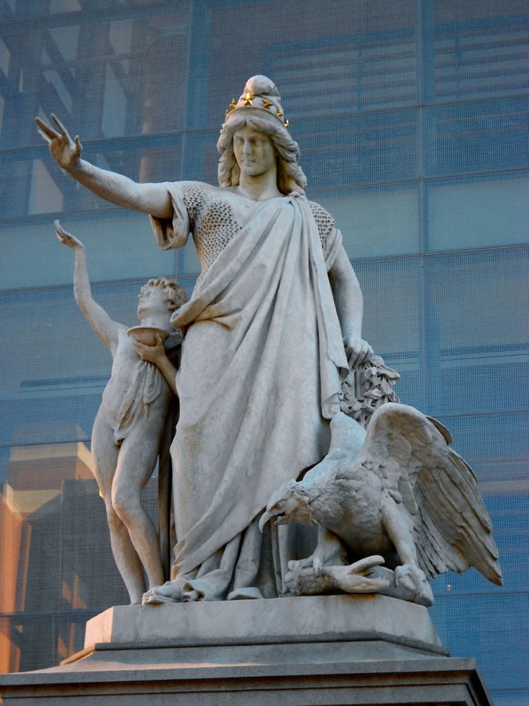 Moses Jacob Ezekiel (1844–1917), statue of Religious Liberty, Philadelphia. Credits.