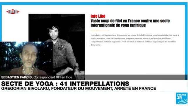 Sensationalist coverage of the police raids against MISA in 2023 in France also involved respectable media. Screenshot.