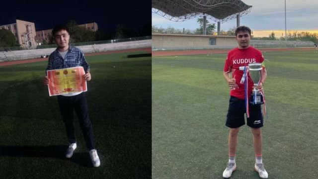 Quddusjan, a normal young man proud of his achievements.