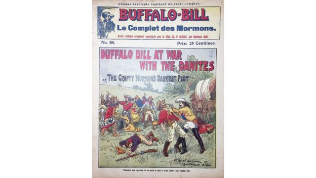 Buffalo Bill at war with the Mormons in one of the pulps (here in the French version) published by Nerbini in Italy.