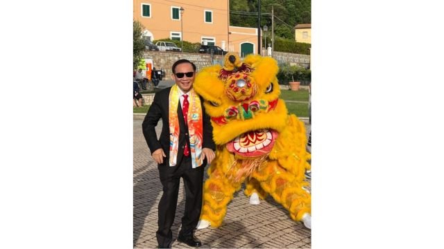Dr. Hong and the Dragon in Castellina Marittima, Italy, May 8, 2024.