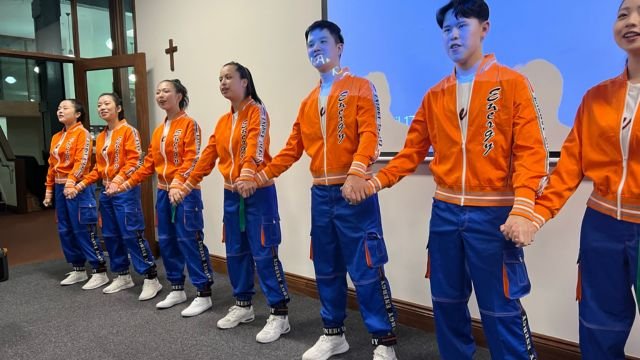 Dizi singing at The University of Notre Dame Australia, Sydney, April 17, 2023.