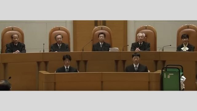 The Supreme Court during the hearing. Screenshot.