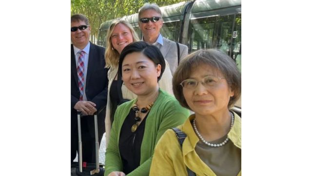 Moriko Hori (with a green pullover) in Bordeaux with other delegates who attended CESNUR 2024 conference.