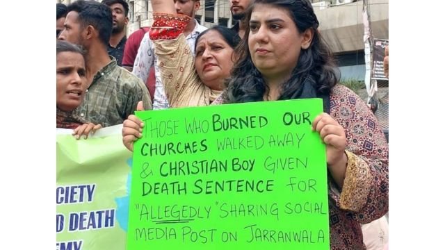 Christians protesting against the verdict. From X.