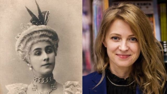 Mathilde Kschessinska (1872–1971, left, credits) and Natalia Poklonskaya (right, credits).