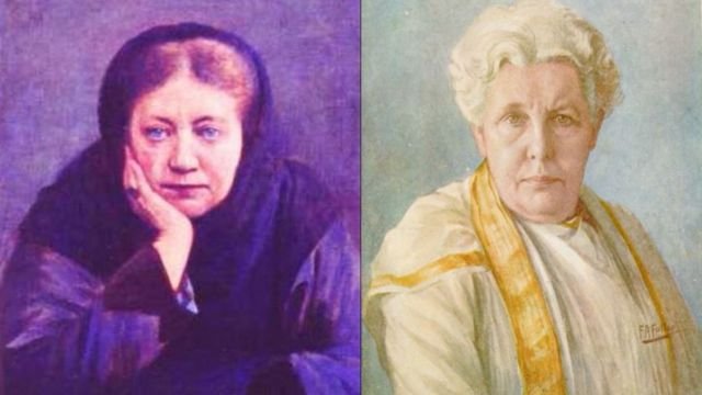 Fuller’s portraits of Madame Blavatsky (credits, left) and Annie Besant (credits, right).