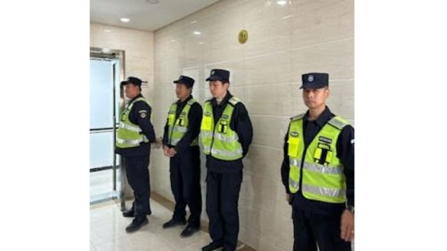 Police officers blocked the exit of one of the Zion Church&rsquo;s gathering places on October 20. From X.