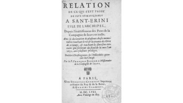 Il libro di Padre François Richard (1657).
