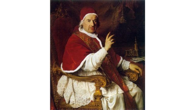 Pierre Subleyras (1699-1749), ritratto di Papa Benedetto XIV (1675-1758). Credits.
